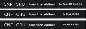 Filtro de companhias aéreas disponíveis